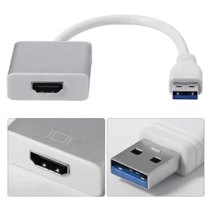 Adaptador de Video USB 3.0 a HDMI Full HD 1080p – Conversor Externo para Monitor Extra en Windows