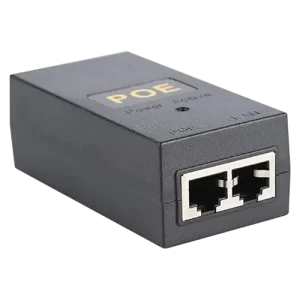 Inyector PoE Pasivo 24V 1A Fast Ethernet - Adaptador de Corriente y Datos con Cable de 1.8 Metros