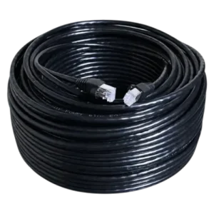 Cable de Red Cat6 Exterior 50 Metros Armado con Conectores Metálicos