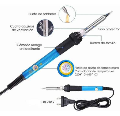 Kit Cautin Para Soldar Eléctrico Punta Tipo Lápiz Estaño - Imagen 4