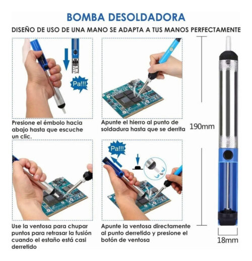 Kit Cautin Para Soldar Eléctrico Punta Tipo Lápiz Estaño - Imagen 6