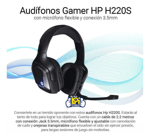 Audífonos Gamer Hp Gamer H220s Negro - Imagen 7