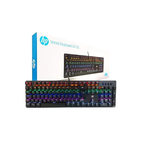 Teclado mecanico HP Gamer RGB Gk100 con letra Ñ