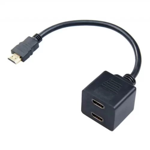 Adaptador HDMI Splitter 1 entrada a 2 salidas con cable 30cm