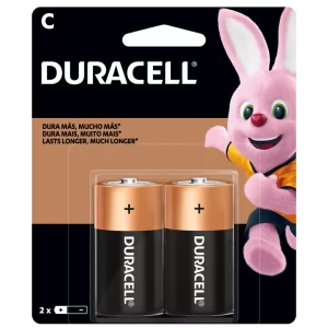 Pila Duracell letra C en pack de 2 unidades