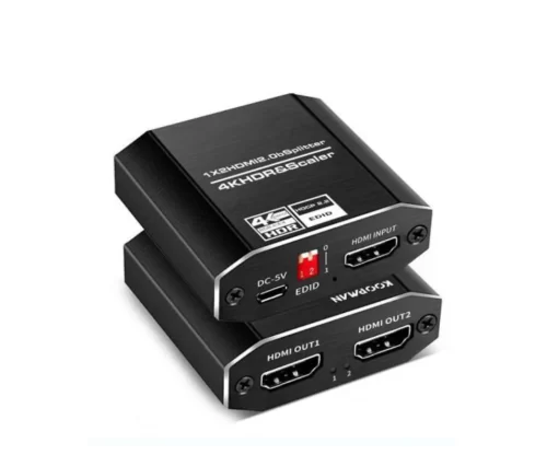 Splitter HDMI 4K 60Hz 1x2 con función EDID MANAGEMENT