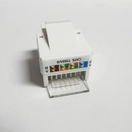 MODULO DE RED RJ45 CAT 6 CON GUARDAPOLVO TRANSPARENTE - Imagen 3