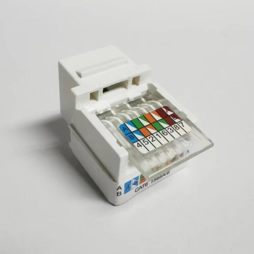 MODULO DE RED RJ45 CAT 6 CON GUARDAPOLVO TRANSPARENTE - Imagen 2