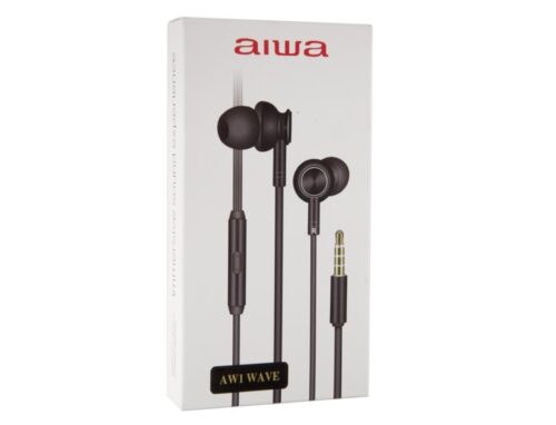 Audifono manos libre Aiwa AW1 black conector jack  3.5 - Imagen 2