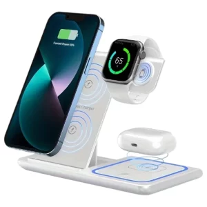 Cargador inalámbrico 3 en 1 plegable portátil