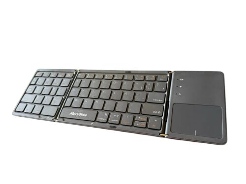 Teclado Bluetooth con scroll incorporado recargable y plegable con letra Ñ - Imagen 9