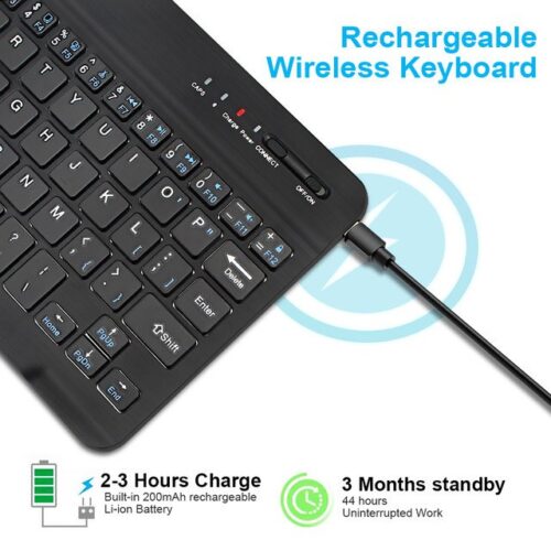 Mini teclado Bluetooth con letra ñ para iOS Windows Android TV celulares y tablets - Imagen 4