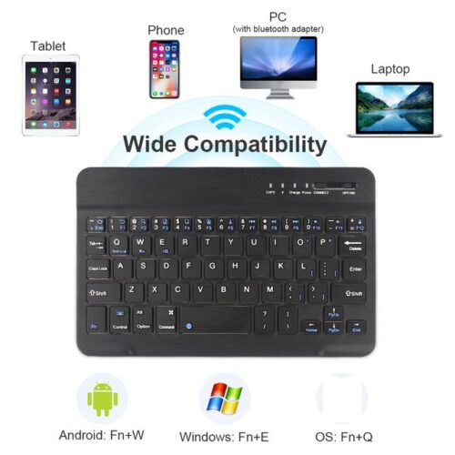 Mini teclado Bluetooth con letra ñ para iOS Windows Android TV celulares y tablets - Imagen 2