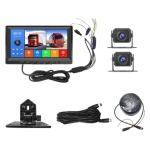 Kit Monitoreo 2 Cámaras AHD 1080P con Pantalla IPS 7″ Vehículos y Hogares