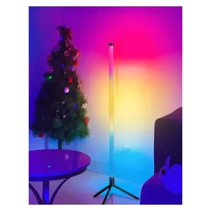 Lámpara de Pie Tubo LED RGB con Control Remoto y Sensor Rítmico