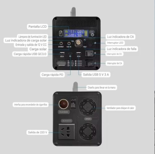 Batería de emergencia para domicilio almacenamiento de electricidad portátil - Imagen 2
