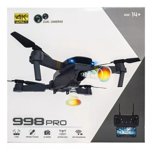 Dron 998 pro con dos baterías