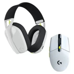 Kit gamer Logitech audífono G435 + mouse G305 blanco