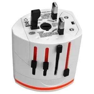 Adaptador de enchufe internacional con 2 puertos usb