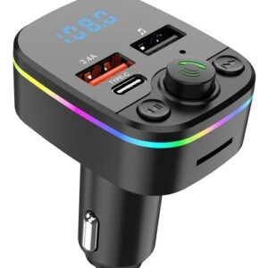 Transmisor Bluetooth 5.3 para Vehículos 12V-24V – Manos Libres y Carga USB-C