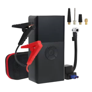 Partidor de Vehículos con Inflador Recargable - Arrancador de Batería Portátil Jump Starter con Compresor Digital, Linterna y Power Bank