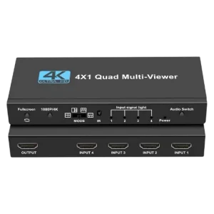 Switch HDMI 4K Multiview - 4 Entradas a 1 Salida con Control de Visualización