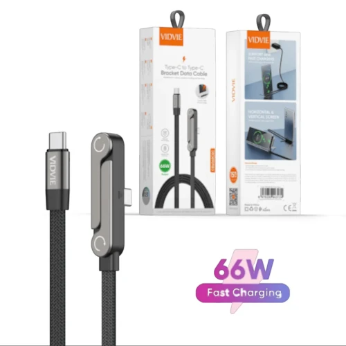 Cable con Soporte USB-C a USB-C 66W Vidvie