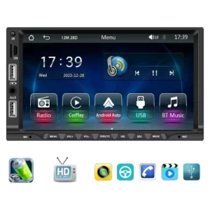 Radio Pantalla Táctil 7 Pulgadas Android Auto y CarPlay con Mirror Link