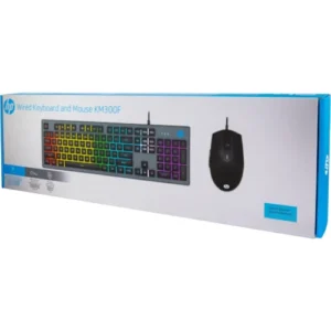 Combo Teclado Mouse Gamer HP KM300F LED RGB Membrana 6400 DPI