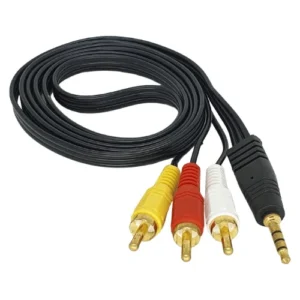 Cable 3.5mm a 3 RCA Audio Video 1.5 Metros Macho a Macho