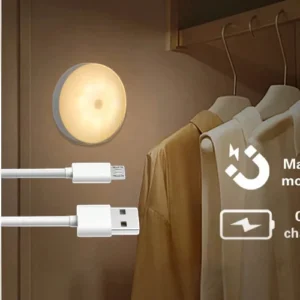 Luz Nocturna LED Recargable USB Magnética 2 Colores Regulable Pared