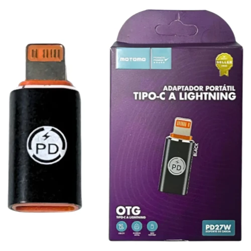 Adaptador USB-C a Lightning 27W Datos y Carga para iPhone - Imagen 3