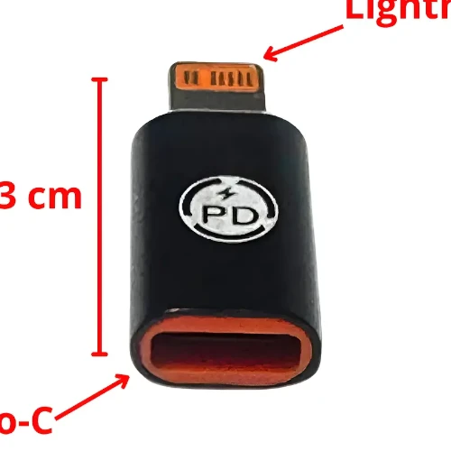 Adaptador USB-C a Lightning 27W Datos y Carga para iPhone - Imagen 2