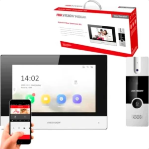 Kit Videoportero Híbrido Hikvision DS-KIS302-P Monitor 7" WiFi 4 Hilos