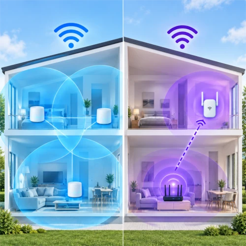 Sistema Mesh vs Repetidor WiFi: ¿Cuál Necesitas?