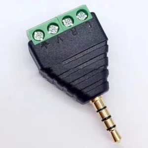 Conector Audio 3.5mm Sin Soldadura Bornera DIY Macho Reparación Cable